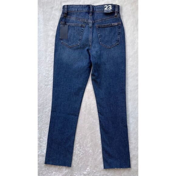 NWT Joe's Jeans High Rise Straight Ankle Raw Frayed Hem Jeans in Paula, Size 23 - Picture 13 of 16